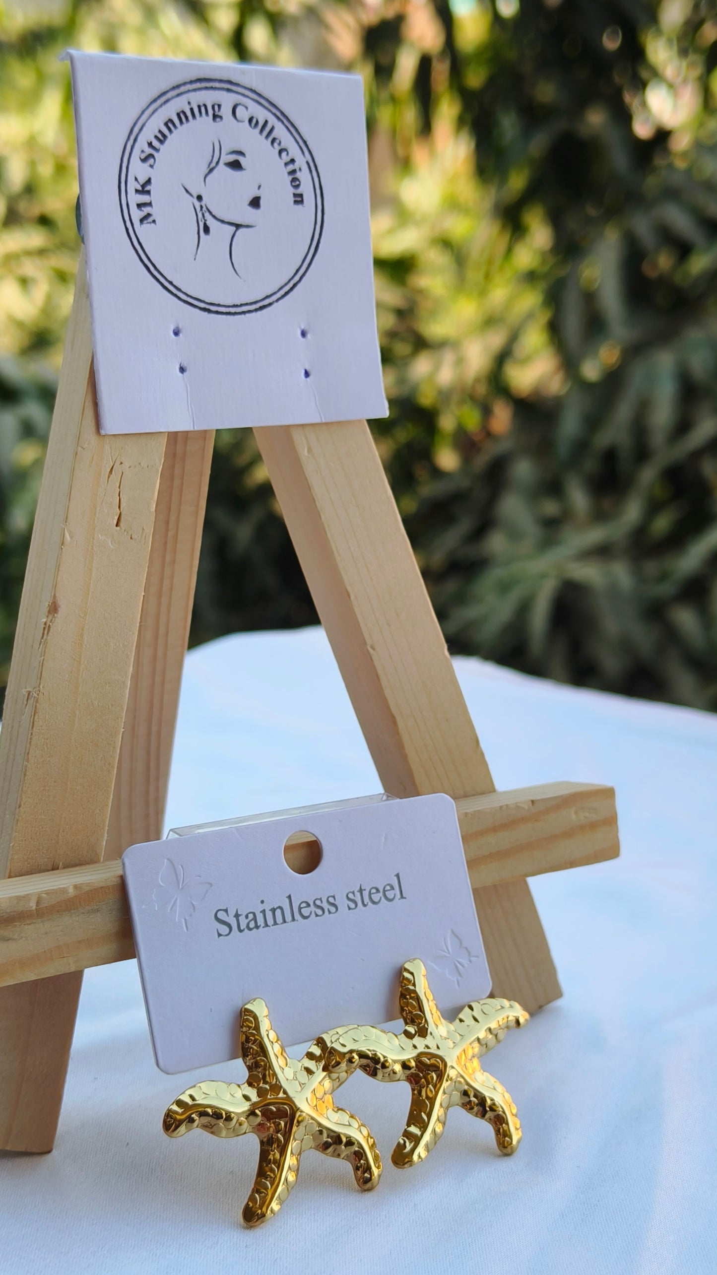 Gold Starfish Stud Earrings – Stainless Steel Coastal Chic