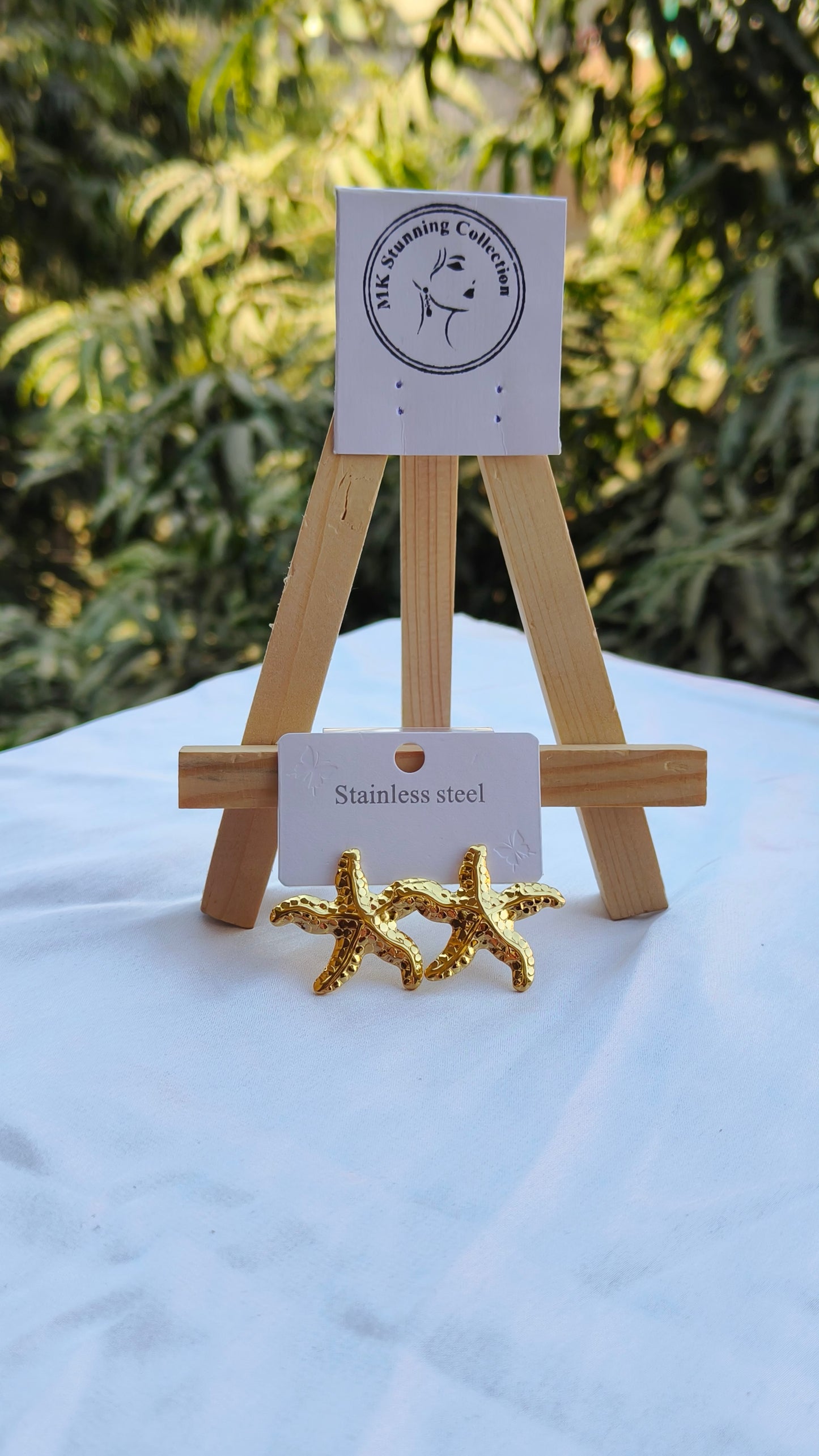 Gold Starfish Stud Earrings – Stainless Steel Coastal Chic