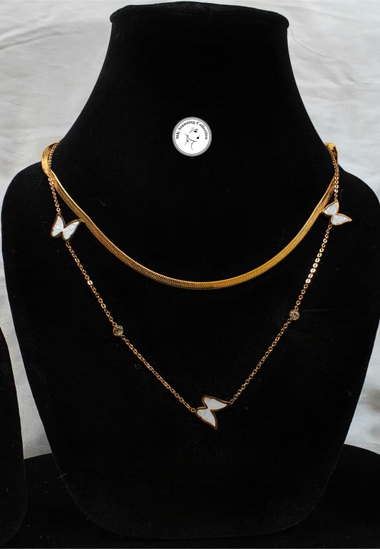 Elegant Butterfly Necklace Set