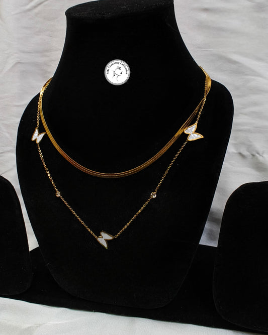 Elegant Butterfly Necklace Set