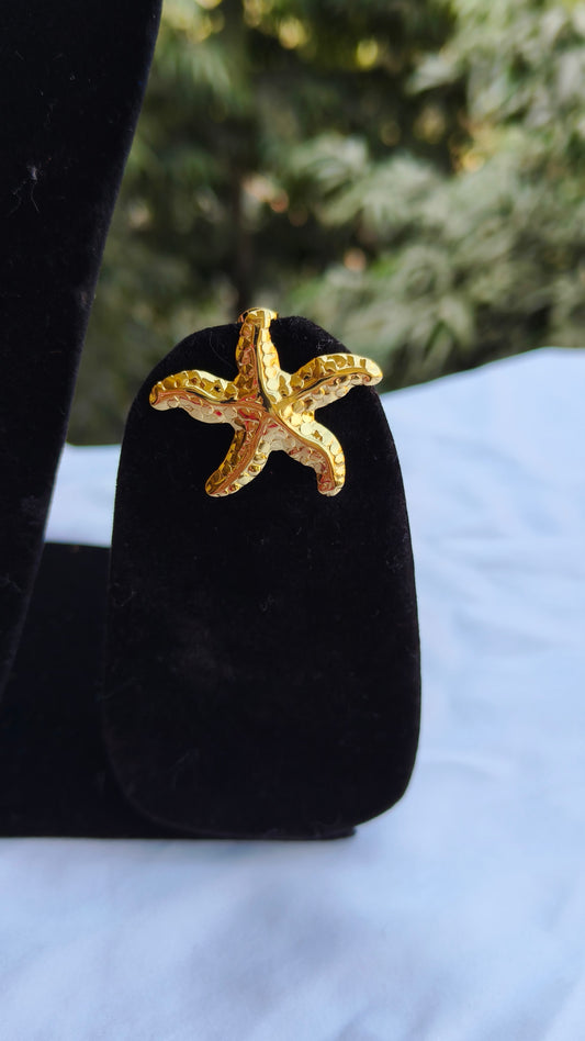 Gold Starfish Stud Earrings – Stainless Steel Coastal Chic