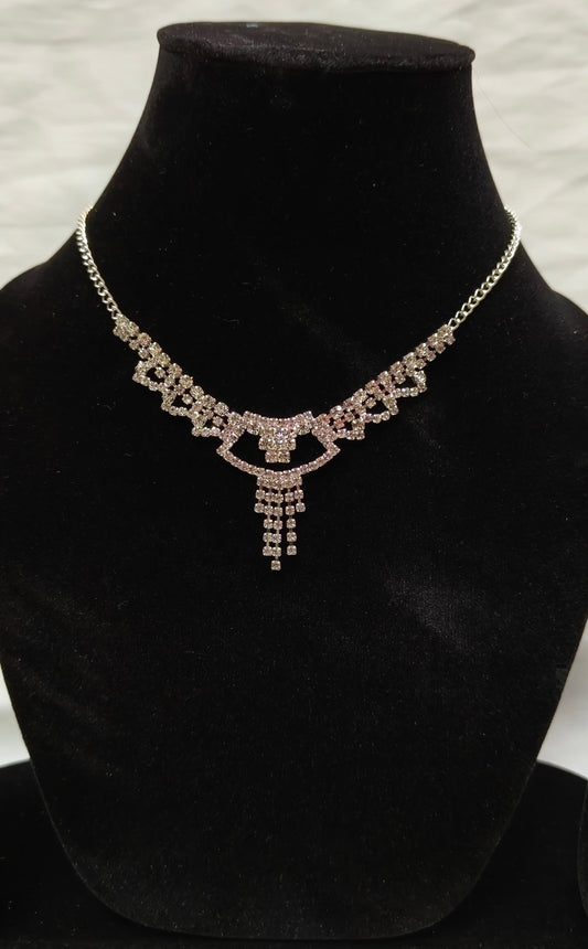 Elegant Crystal Necklace & Earring Set