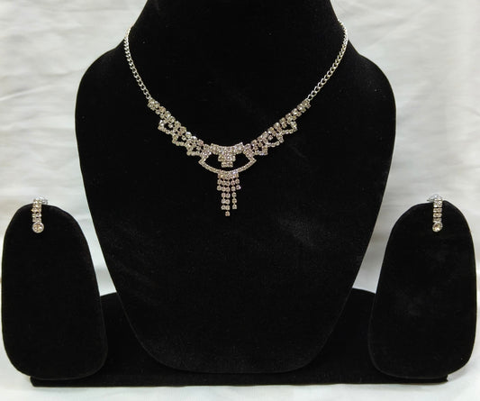 Elegant Crystal Necklace & Earring Set