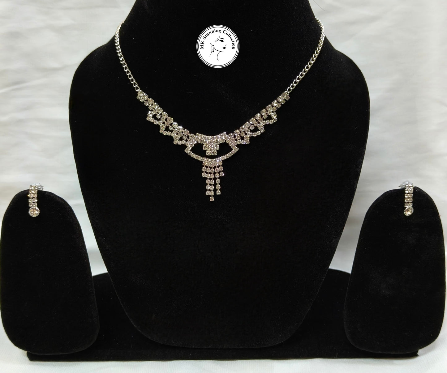 Elegant Crystal Necklace & Earring Set