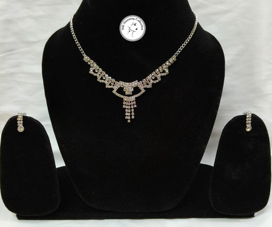 Elegant Crystal Necklace & Earring Set