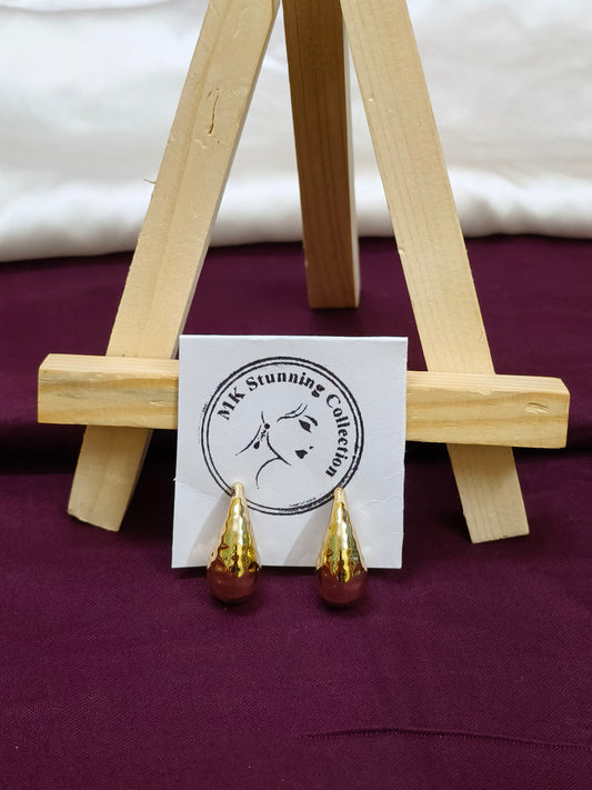 Elegant Gold-Tone Teardrop Earrings