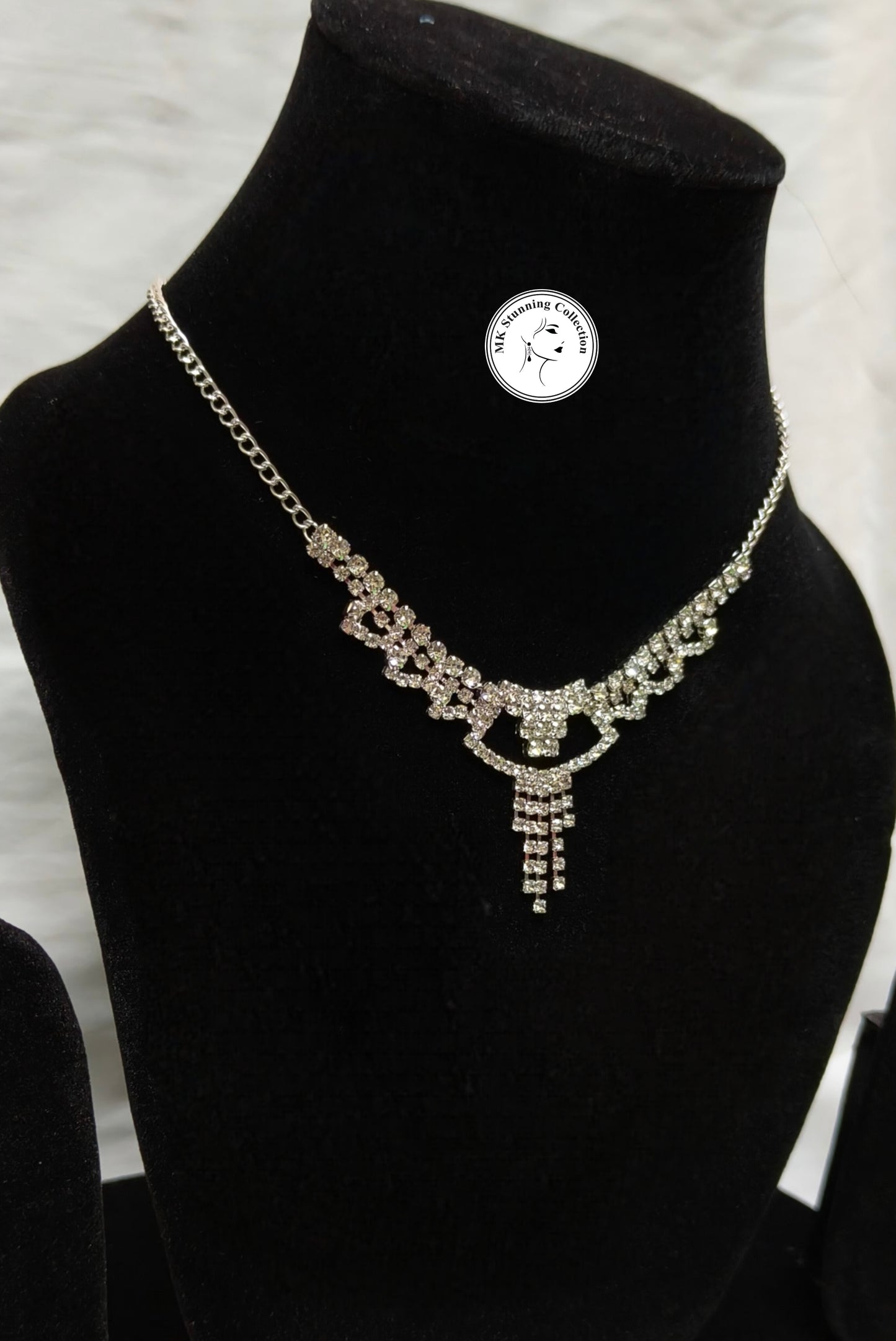 Elegant Crystal Necklace & Earring Set