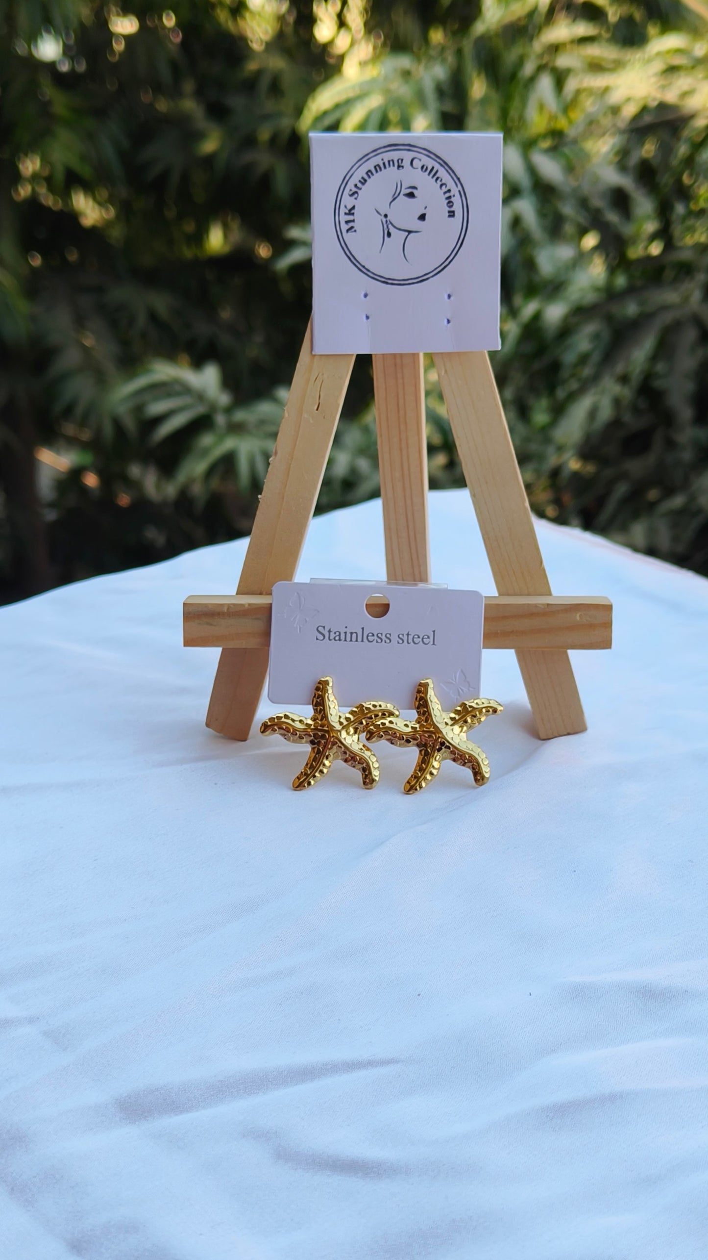 Gold Starfish Stud Earrings – Stainless Steel Coastal Chic